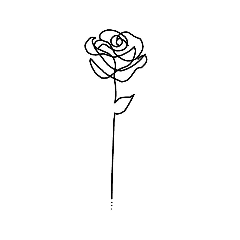 Rose fleur style à la mode