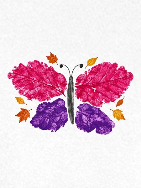 Herbstblatt-Schmetterling – Bunte Naturkunst