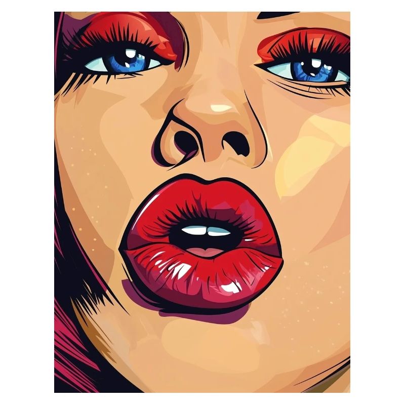 Pop-Art Lippenstift Blick
