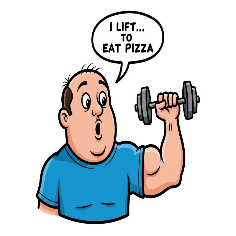 Pizza Lift Cartoon-Tee