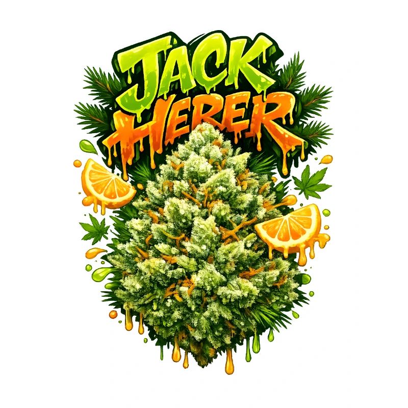 Jack Herer Pine Zitrus-Graffiti-Druck