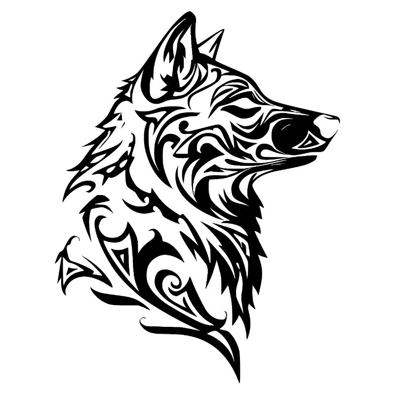 Nordischer Wolf Tribal Tattoo