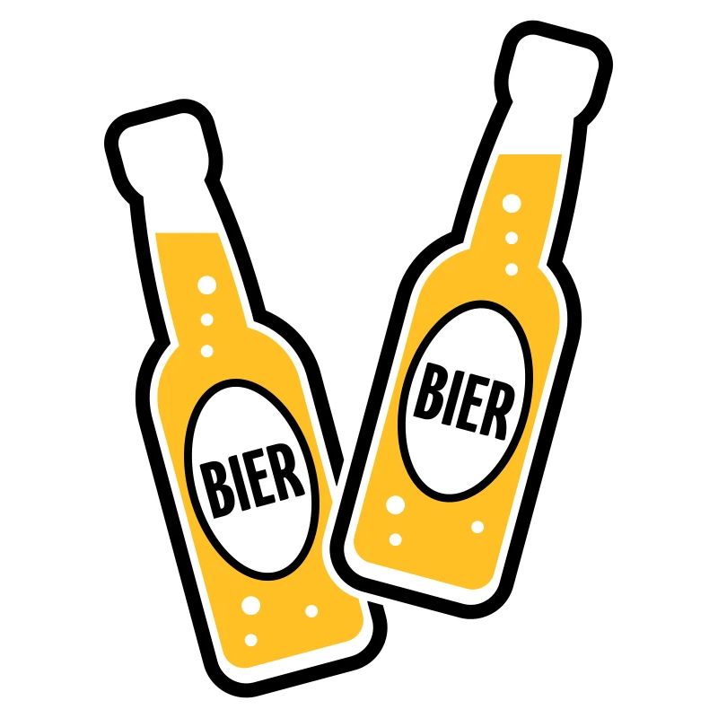 2 Bierflaschen Stoßen An (Bier Biertrinker POS 2C)