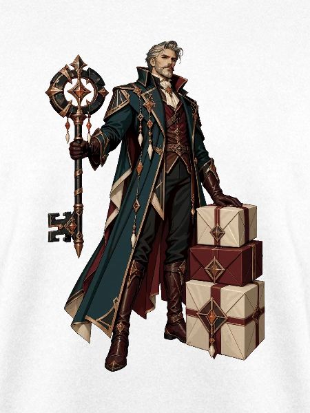 Runenmagier mit Geschenken