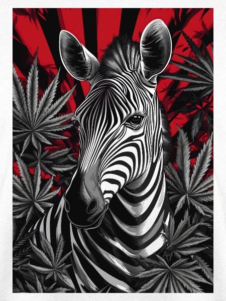 Zebra im Cannabis-Dschungel