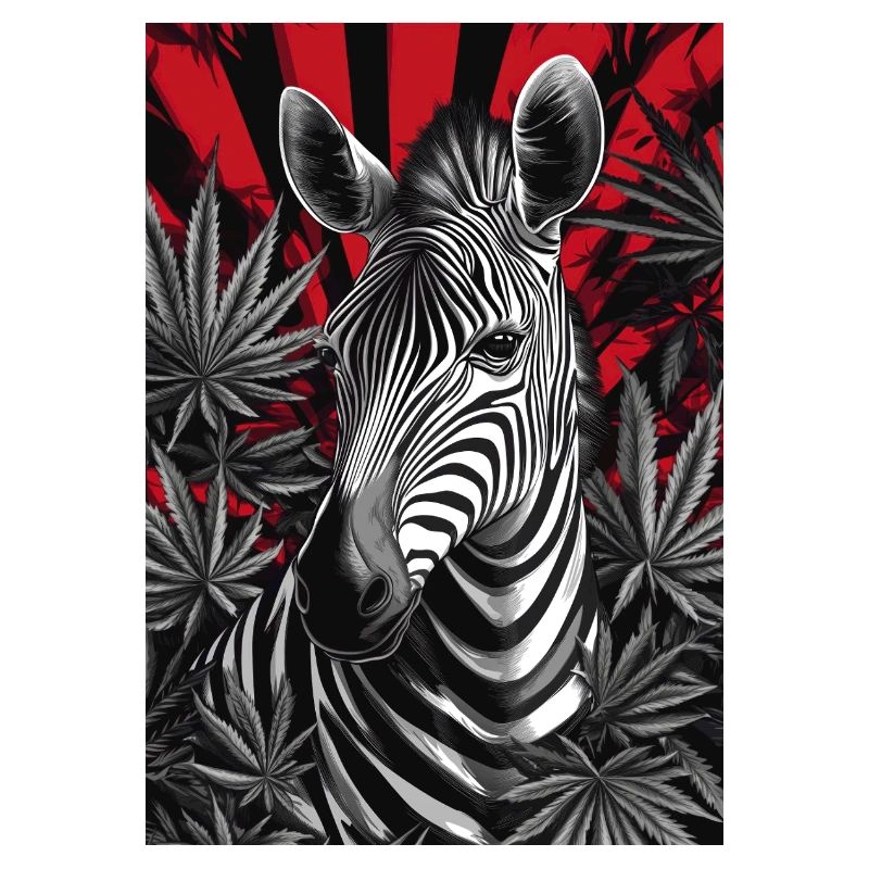 Zebra im Cannabis-Dschungel