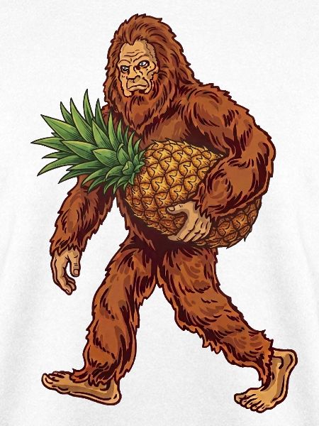 Bigfoot trägt Ananas