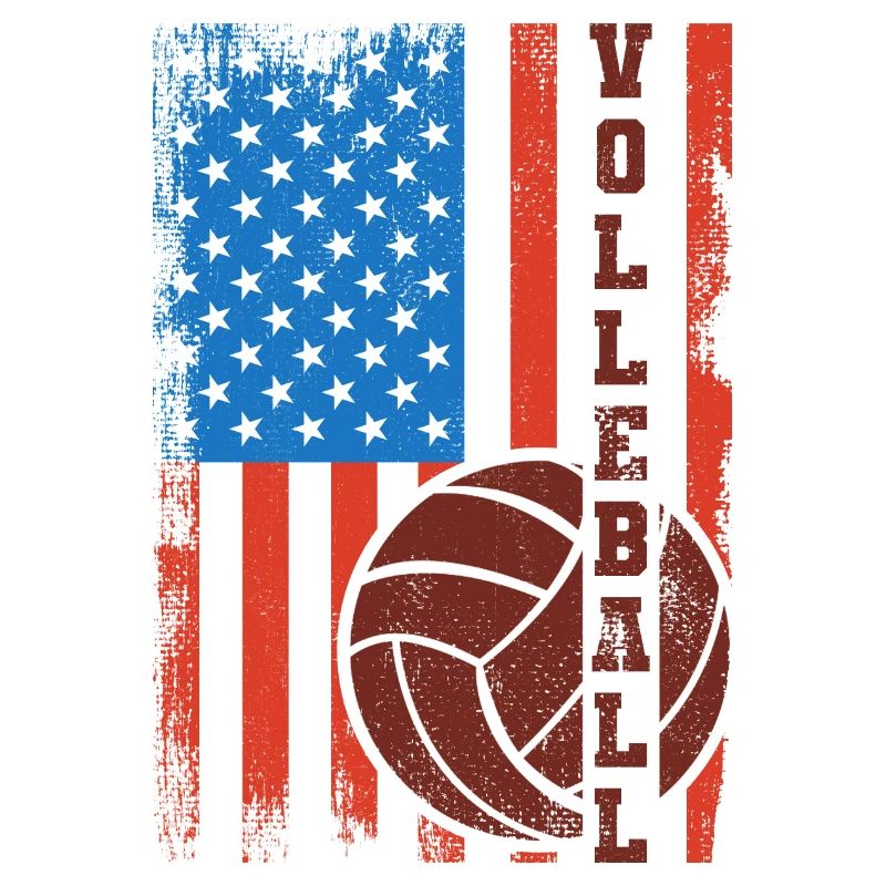 Patriotischer Volleyballspieler