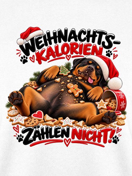 Rottweiler Weihnachtskalorien zählen nicht
