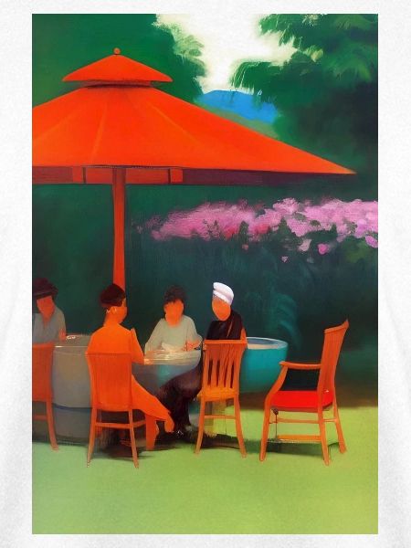 Asiatisches Cafe im Freien