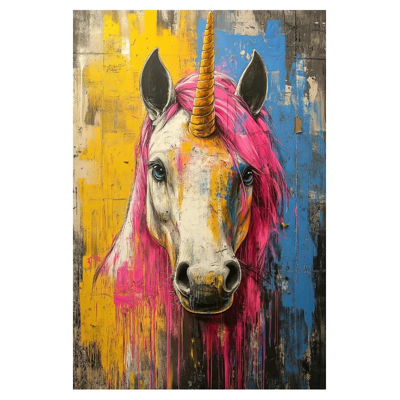 Farbiges Einhornporträt