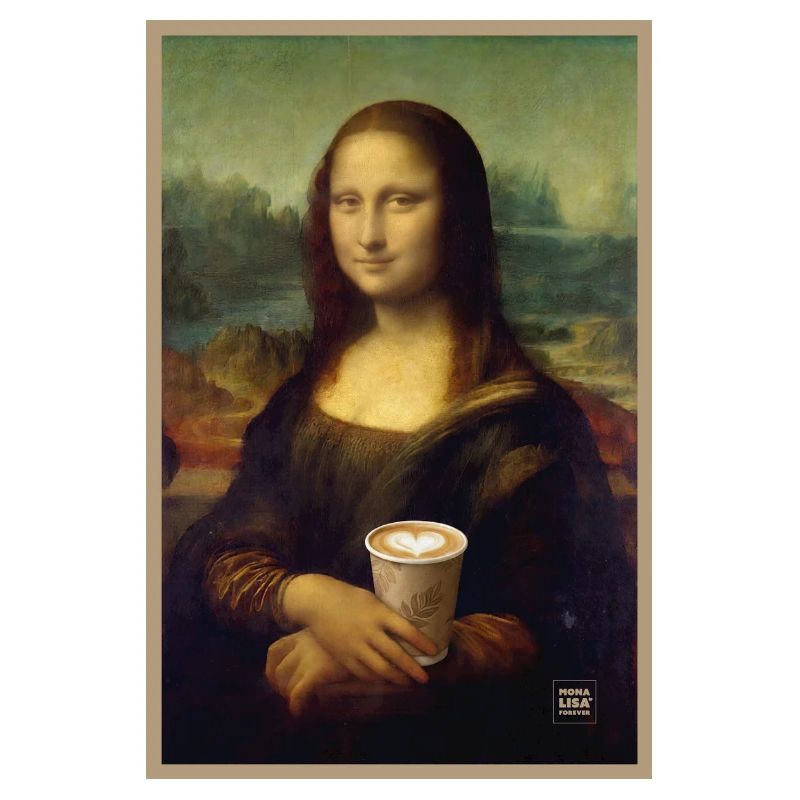 Mona Lisa Latte Porträt