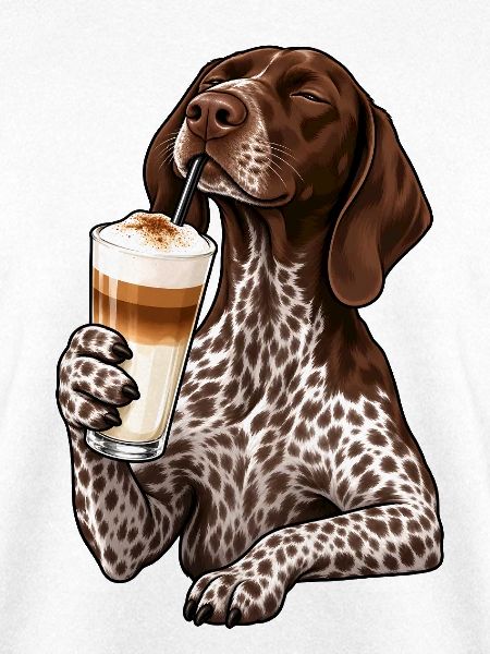 Deutsch Kurzhaar mit Latte Macchiato