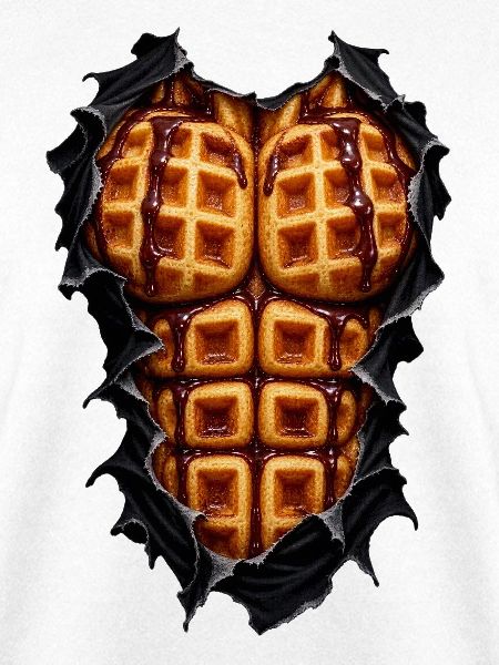 Waffel-Bauchmuskeln – Gourmet-Trompe-l'oeil