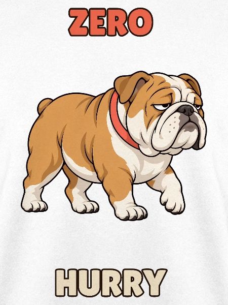 Zero Hurry – Fauler Bulldoggen-Humor