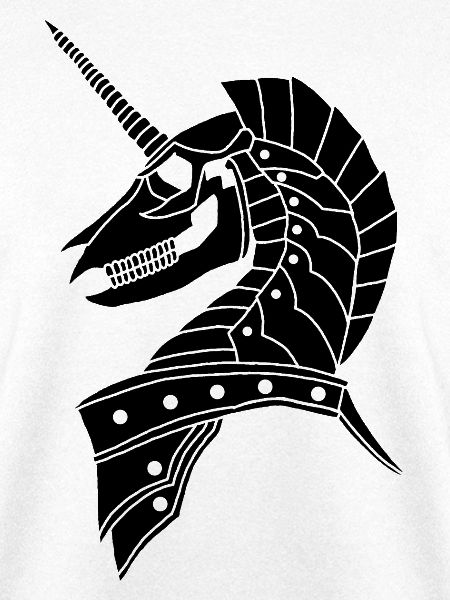 Schwarzes gotisches Einhorn