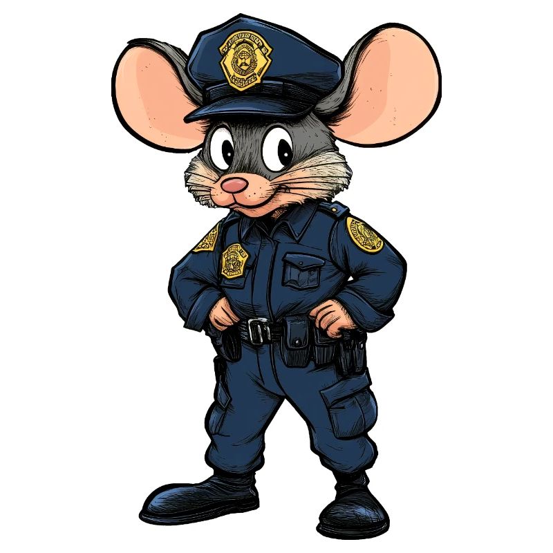 Mäuschen Polizistin / Polizei Maus