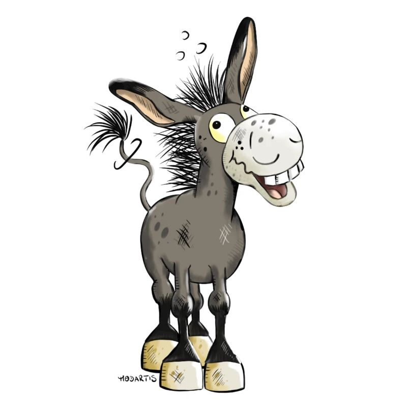 Witziger Esel