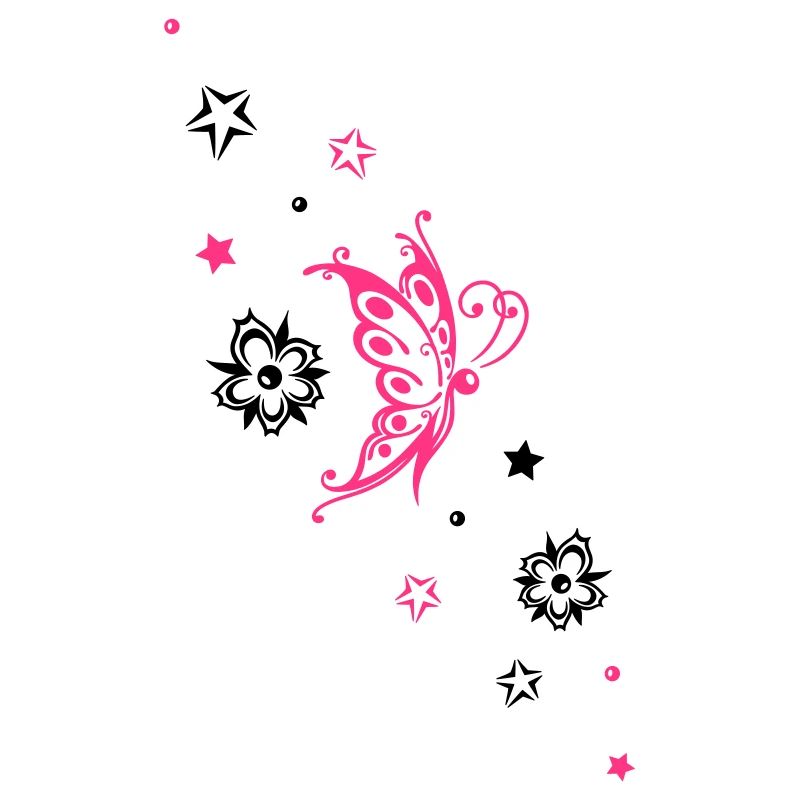 Schmetterling Blumen Sterne Ornament