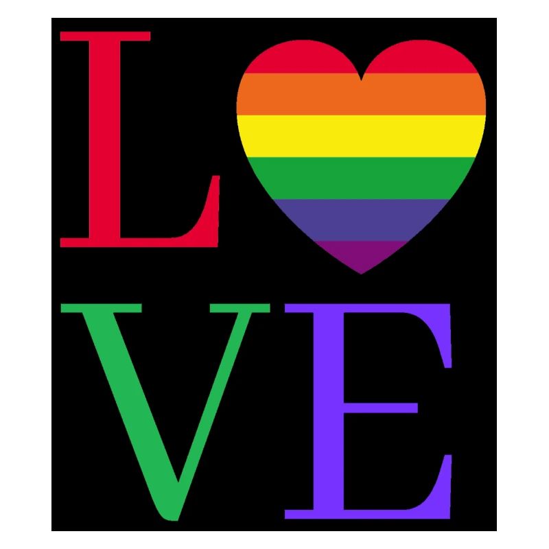 Rainbow Love Heart Pride Sticker