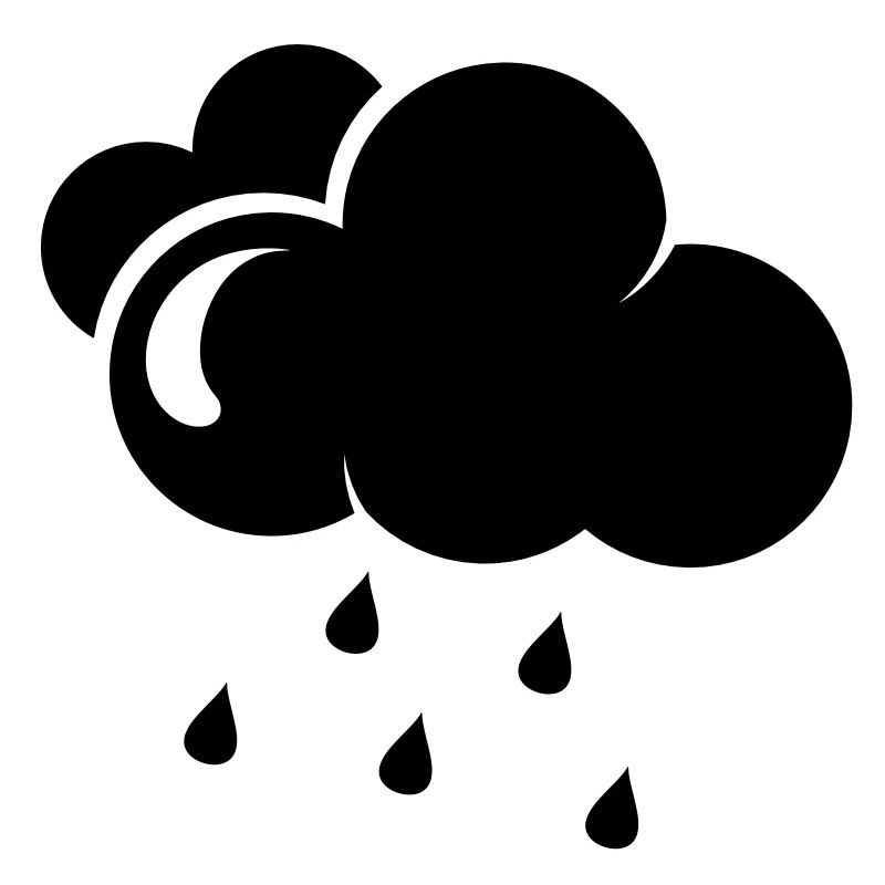 Wolke mit Regentropfen