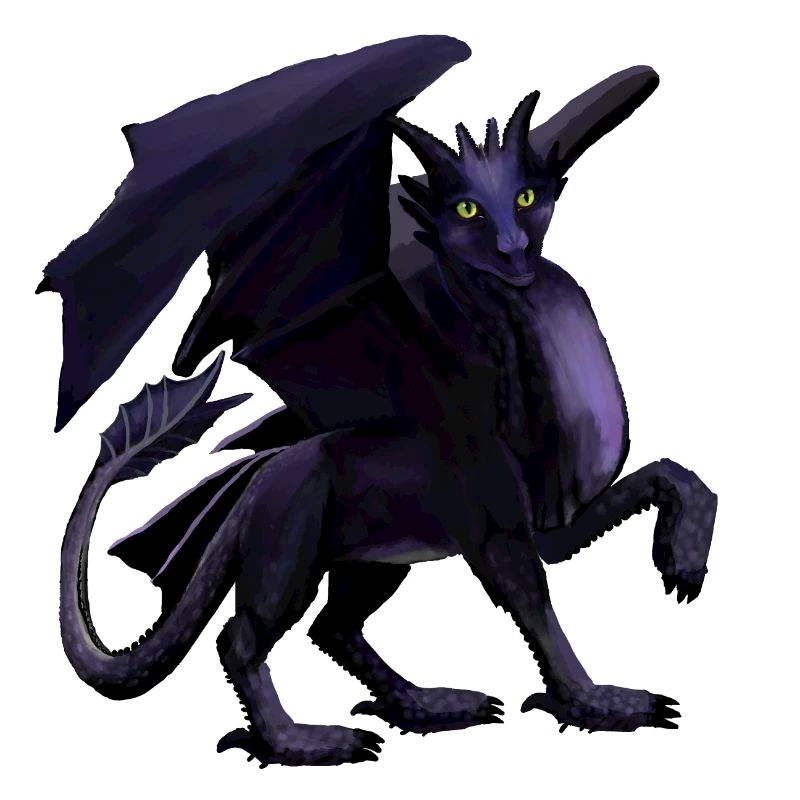 Schwarzer Drache