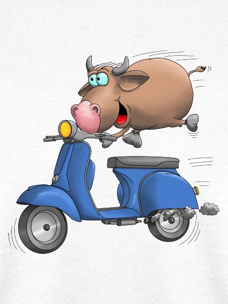 Moped Cartoon Stier