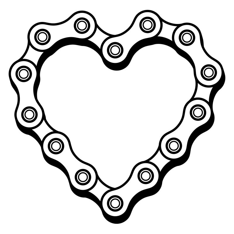 Bicycle chain heart