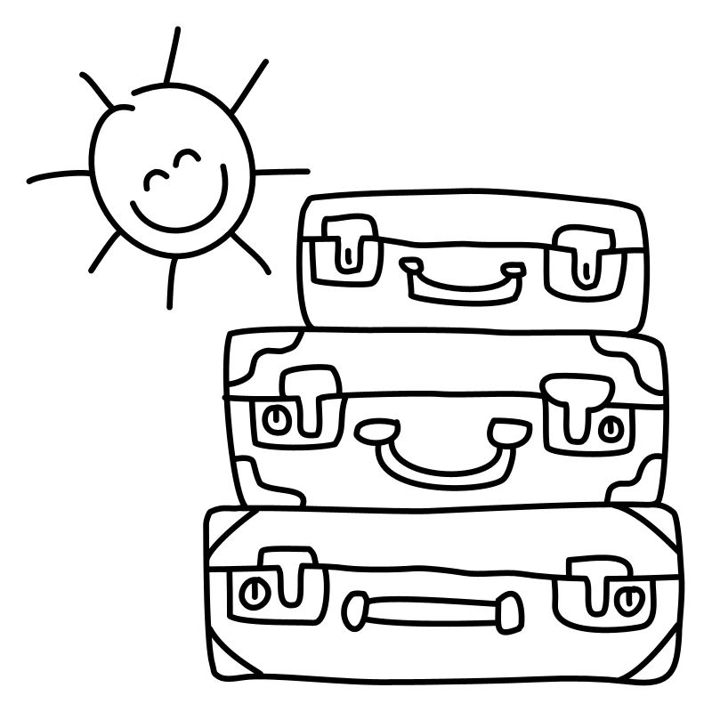 koffer sonne urlaub