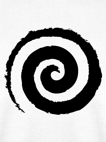 Schwarze Pinselstrich-Spirale