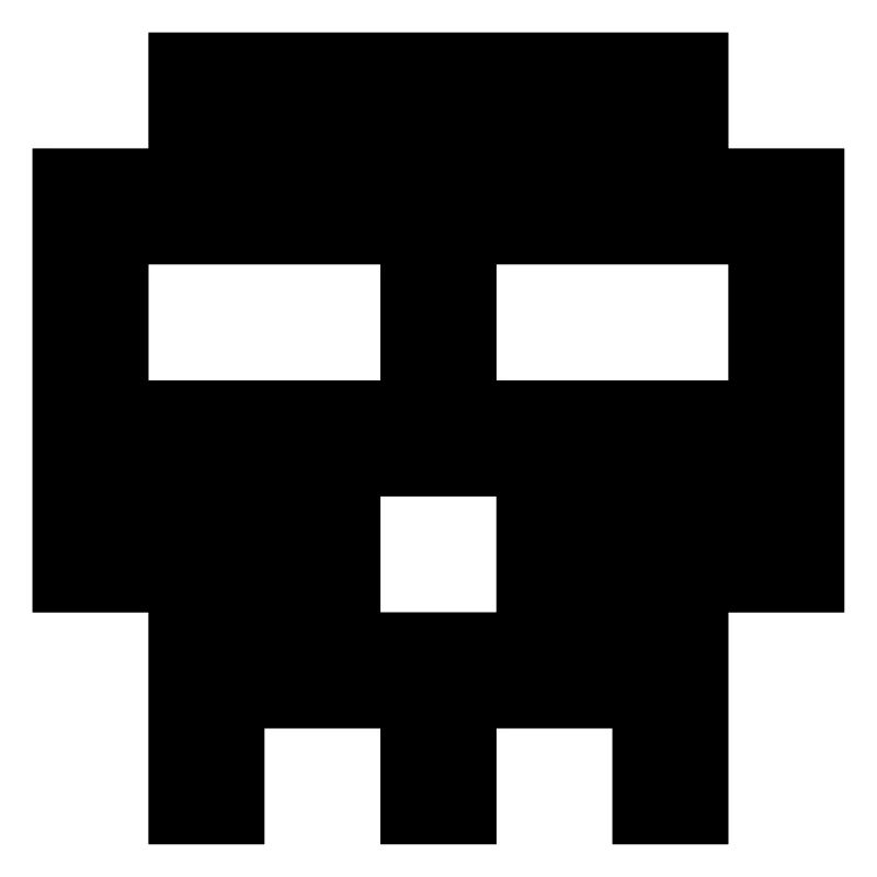 Crâne de pixels.