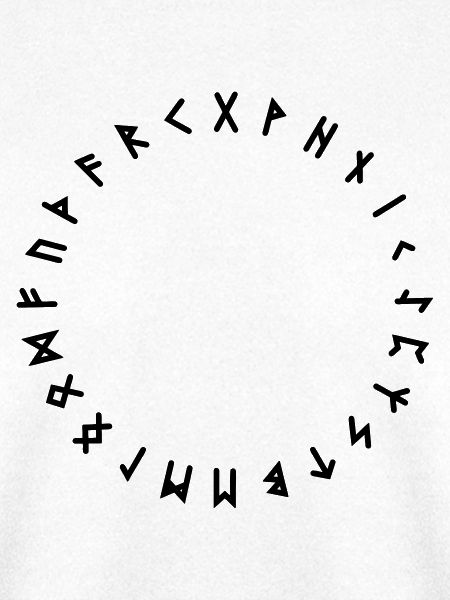 Runenalphabet im Kreis Symbole