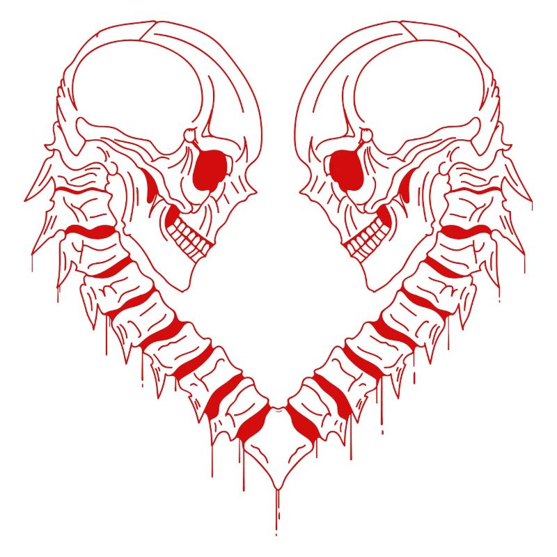 heart skull