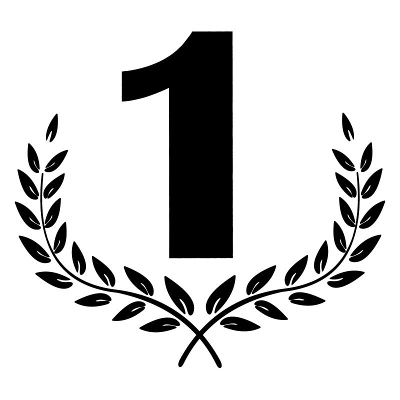 Nummer 1 im Lorbeerkranz