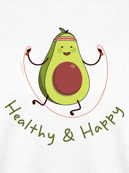 gesund & glücklich lustige Avocado