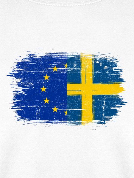 EU-Schweden Pinsel Flagge Fusion