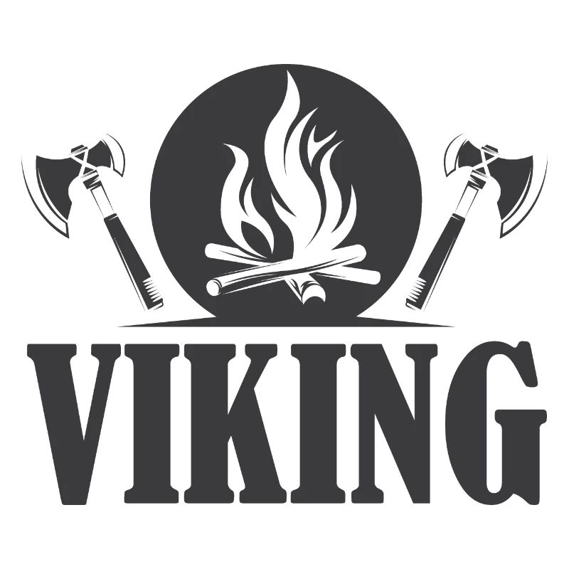 viking wikinger Symbol Axt Symbol Feuer Grafik