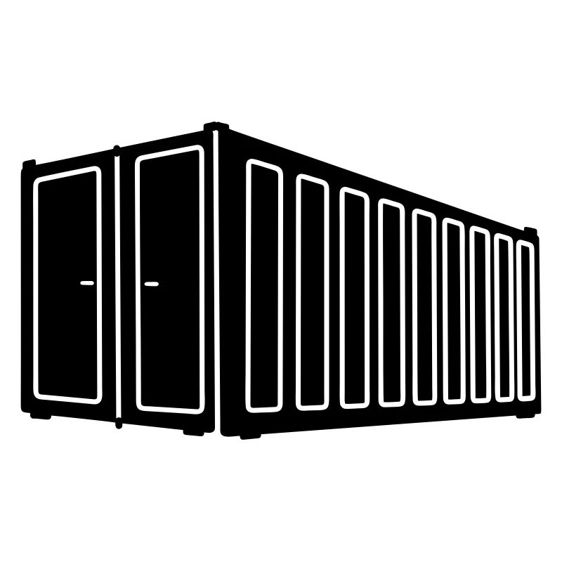 Seecontainer-Schattenbild Logistik-Logo