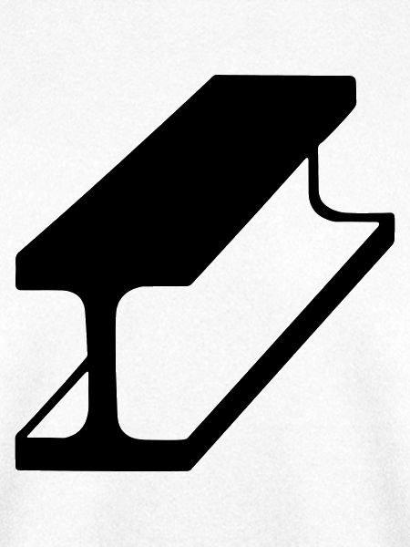 Stahlträger-Emblem für Stahlbauunternehmen