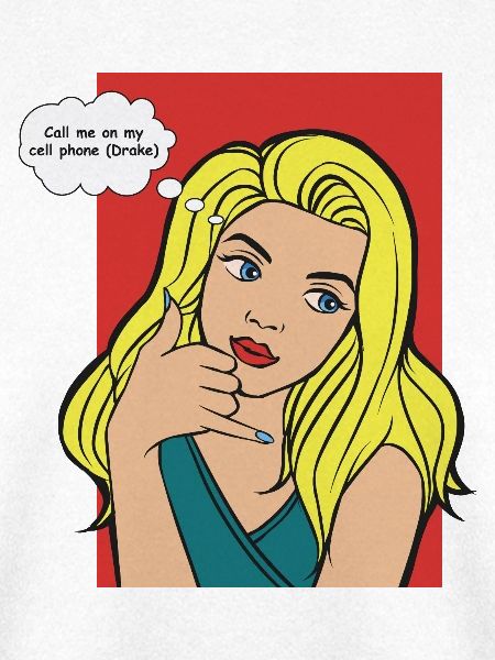 Pop-Art Blond mit Denkblase
