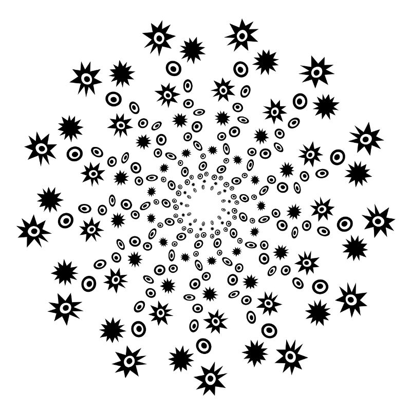 Sternschnuppen - Mandala