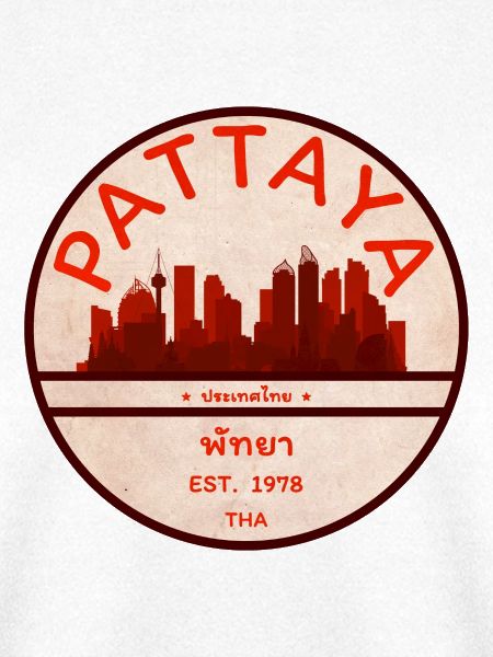 Pattaya Skyline Retro-Abzeichen