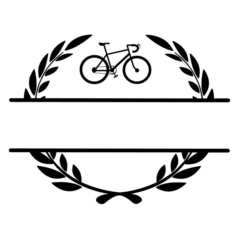 Fahrrad im Lorbeerkranz