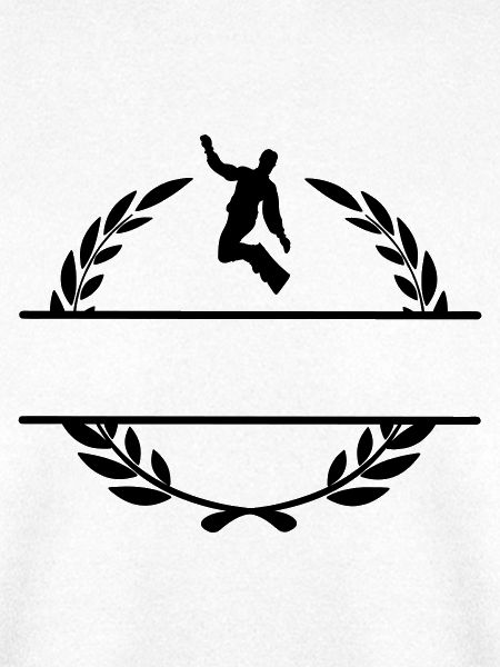 Snowboarder im Lorbeerkranz