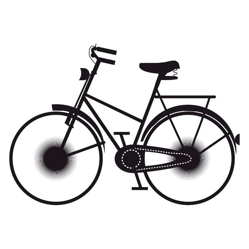 Silhouette de vélo noir