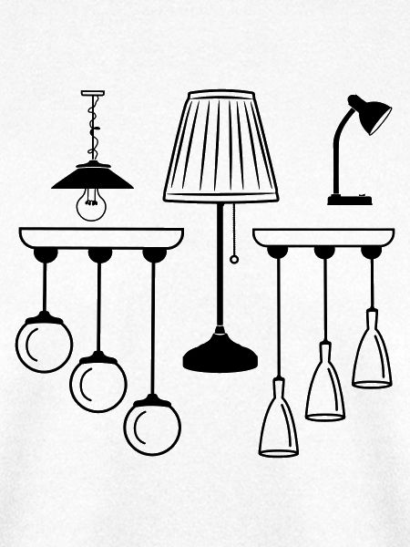 Sammlung von Lampen und Beleuchtung