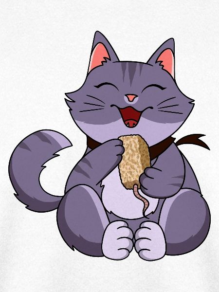Gierige Lila Katze