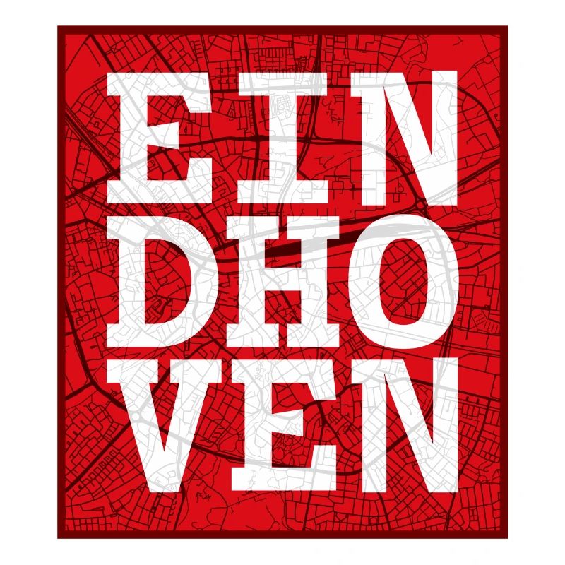 Eindhoven Großbuchstaben auf Stadtplan
