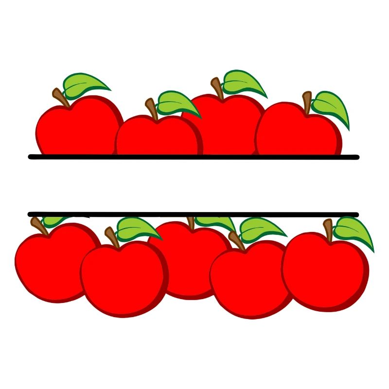 Äpfelfahne mit rotem Apfel