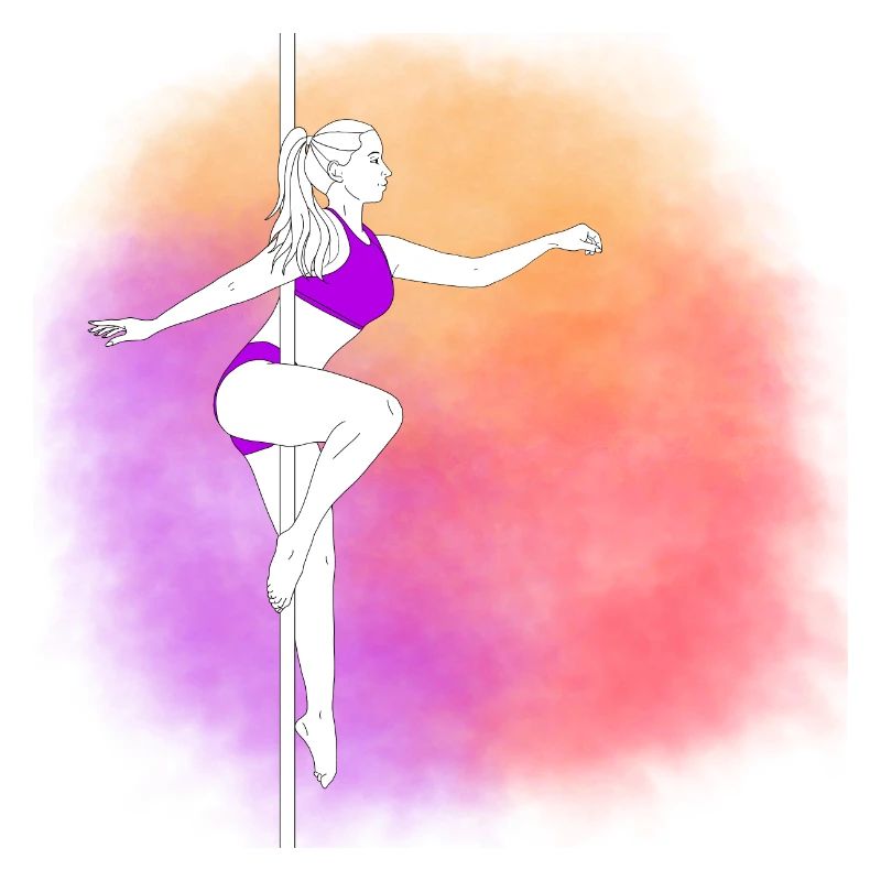 Pole Dance Neon Sunset